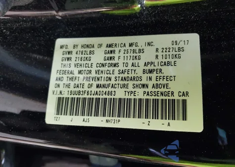 2018 Acura Tlx Tech A-Spec Pkgs из США, поврежденный, VIN 19UUB3F60JA004863